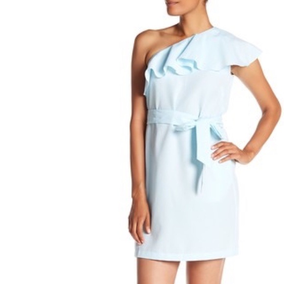 One- Shoulder Printed Ruffle Dress - Picture 2 of 2